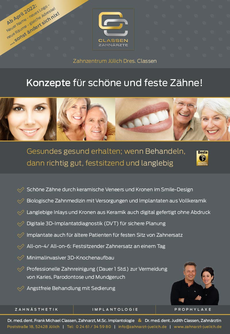 Neueröffnung Zahnzentrum Jülich Dres. Classen